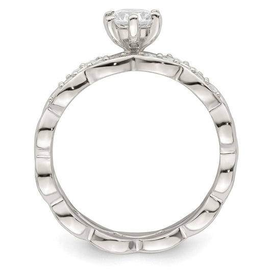 Sterling Silver Polished Wedding Ring Set, 2.7mm