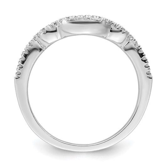 Rhodium plated 2 piece CZ Bridal Ring Set - WBC