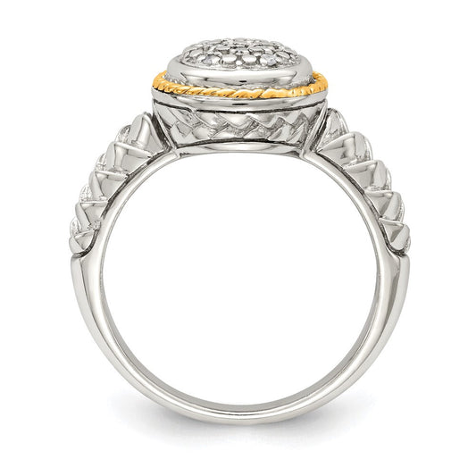 Shey Couture 14K Gold & Silver Rimrock Rhodium-plated with Accent Polished Diamond Ring