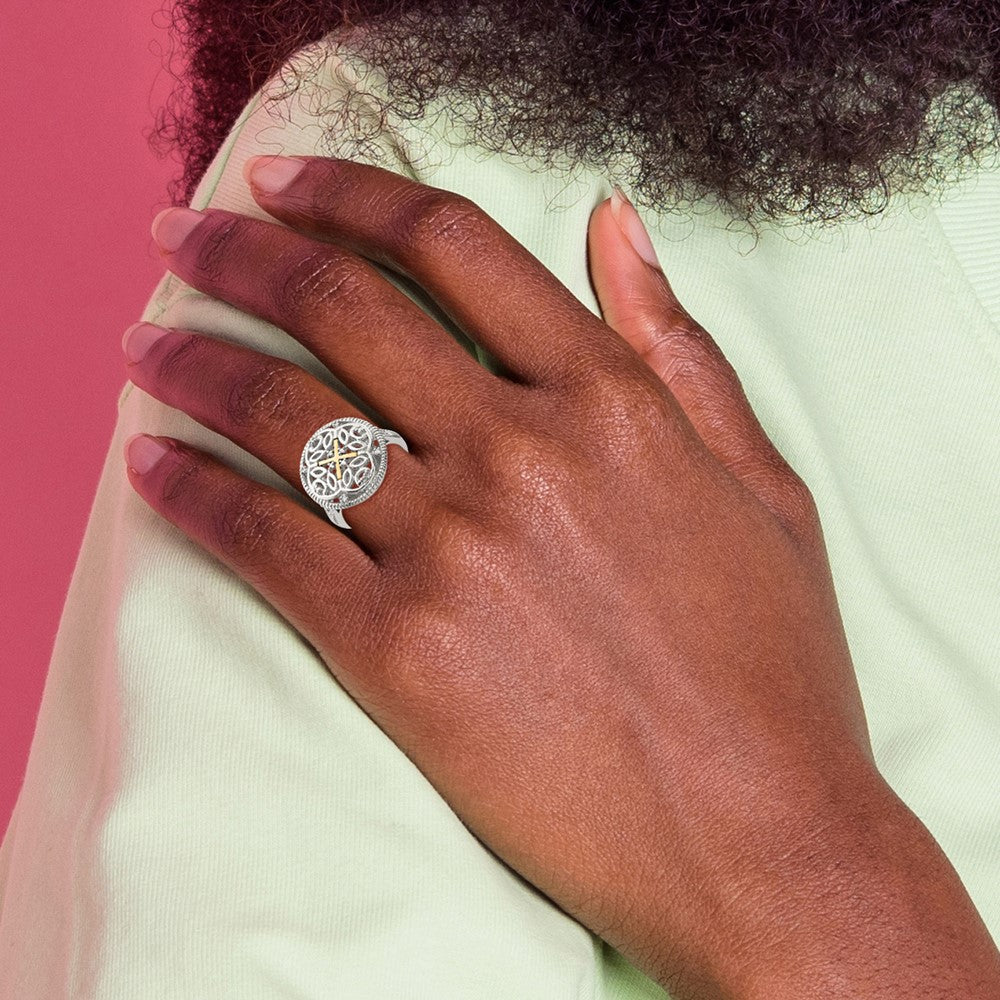Shey Couture Rhodium-plated with Accent Diamond Vintage Ring - WBC
