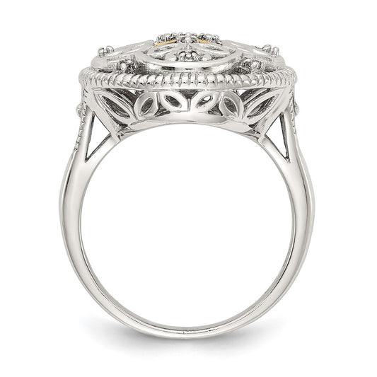 Shey Couture Rhodium-plated with Accent Diamond Vintage Ring - WBC