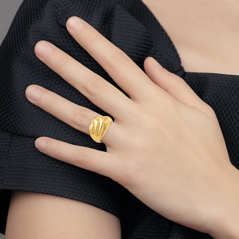 Polished Swirl Dome Ring - WBC