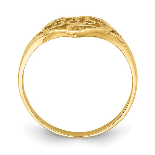 Cut-out BABY Heart Baby / Childs Ring - WBC