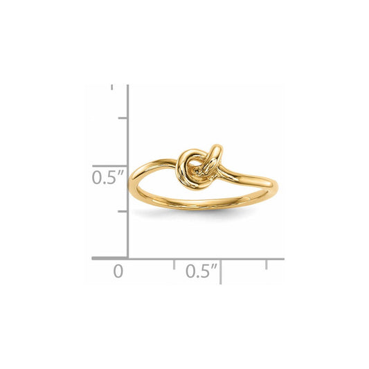 14K Solid Gold Polished Knot Ring, 1.5mm