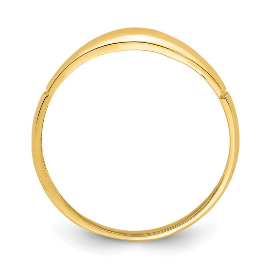 Diamond-cut Domed Band Ring - WBC