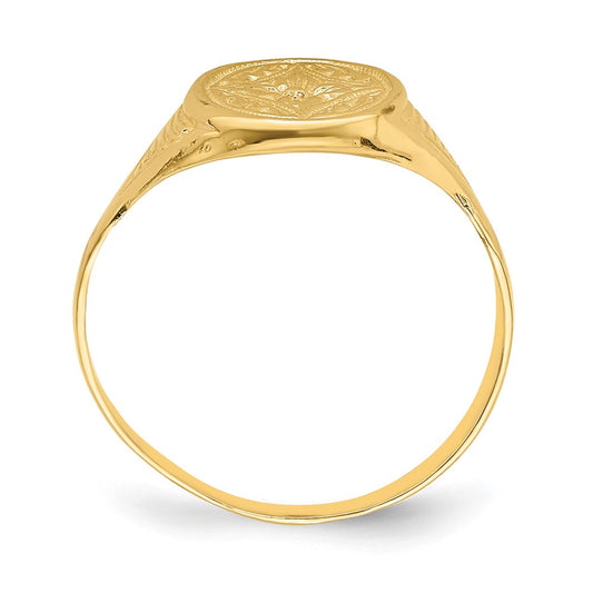 Oval Flower Baby / Childs Ring - WBC