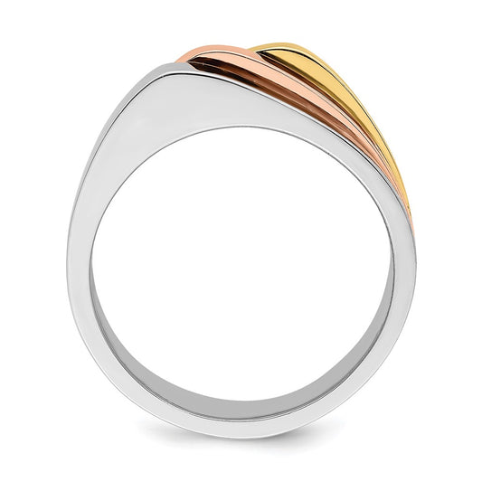 Tri-Color Triple Peaked Top Ring - WBC