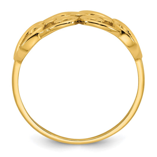 Polished Cut-out Fancy Hearts Design Ring - WBC