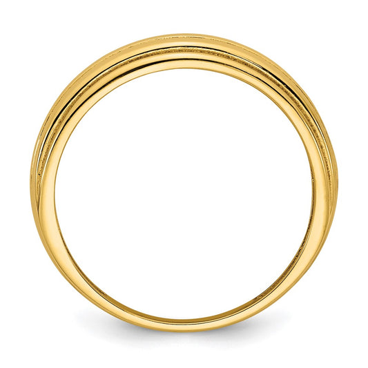 Polished Grooved Graduated Ring - WBC