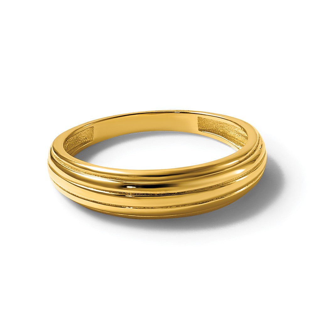 Polished Grooved Graduated Ring - WBC
