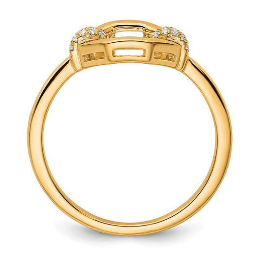 Polished 1/10 carat Diamond Octagon Fashion Ring - WBC