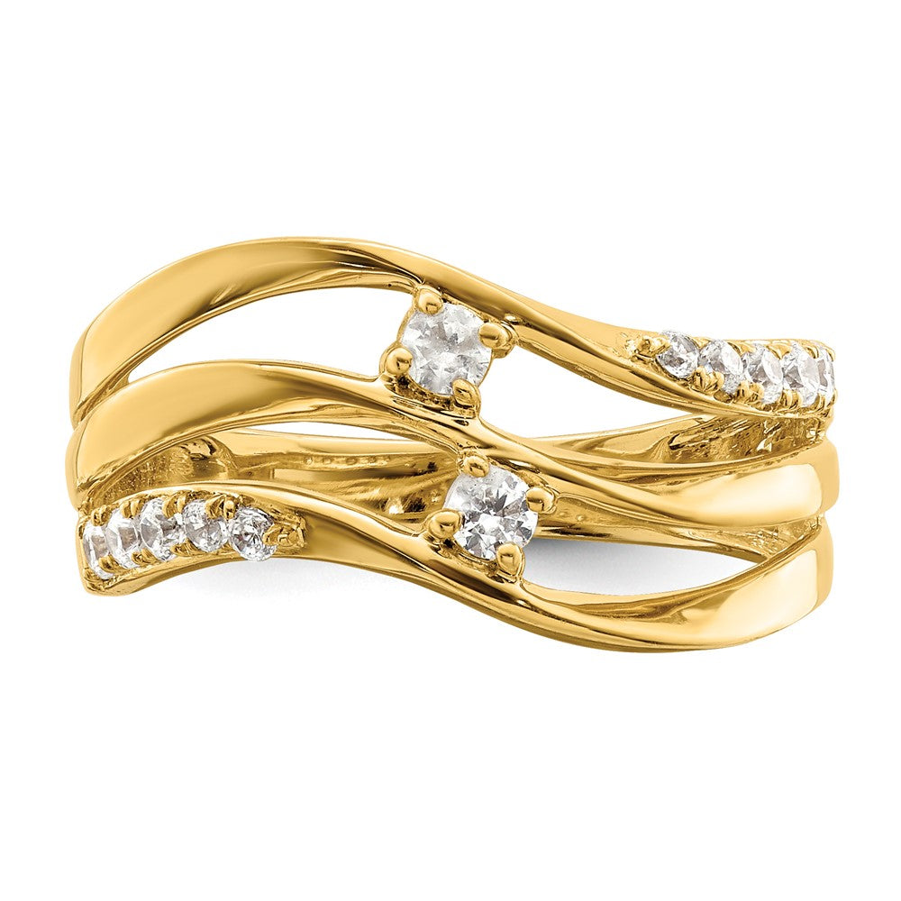 1/3 carat Diamond 3-row Wavy Ring - WBC