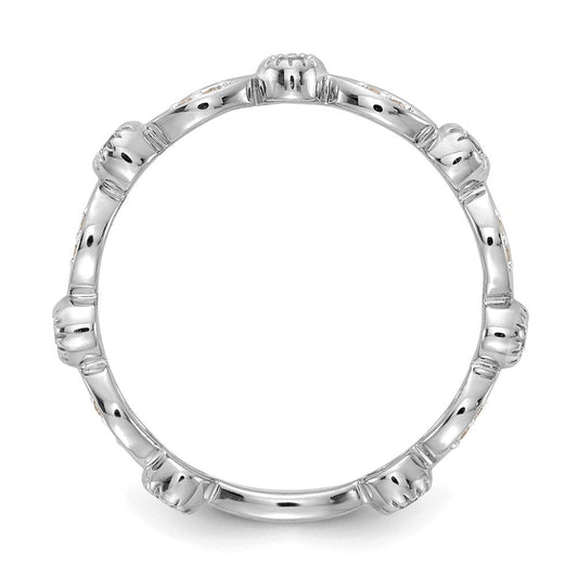 Lacework 14K White Gold 1/5 ct Diamond Fancy Band, 3mm