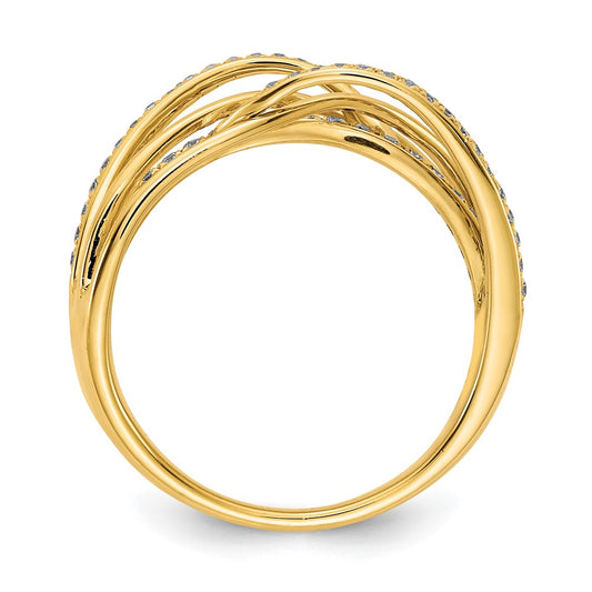 Polished 1/4 carat Diamond Woven Ring - WBC