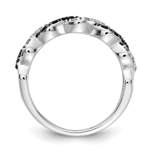 1/2 carat Black and Diamond Twist Ring - WBC