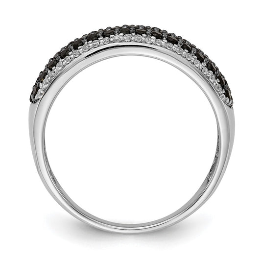 7/8 carat and Black Diamond Pave Band Ring - WBC