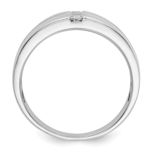 IB Goodman Polished and Satin 1/4 carat Diamond Mens Ring - WBC