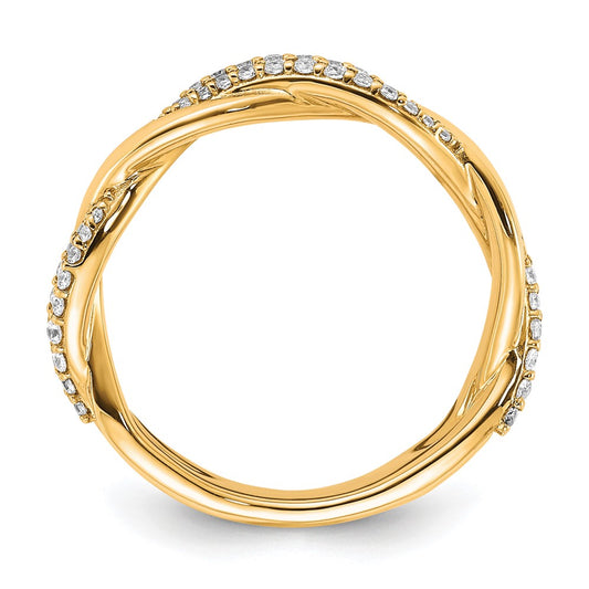Polished 1/4 carat Diamond Twist Fashion Ring - WBC