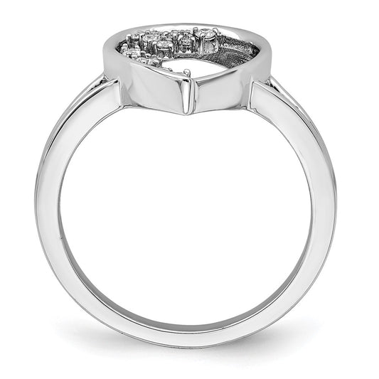 Polished 1/8 carat Diamond Teardrop Ring - WBC