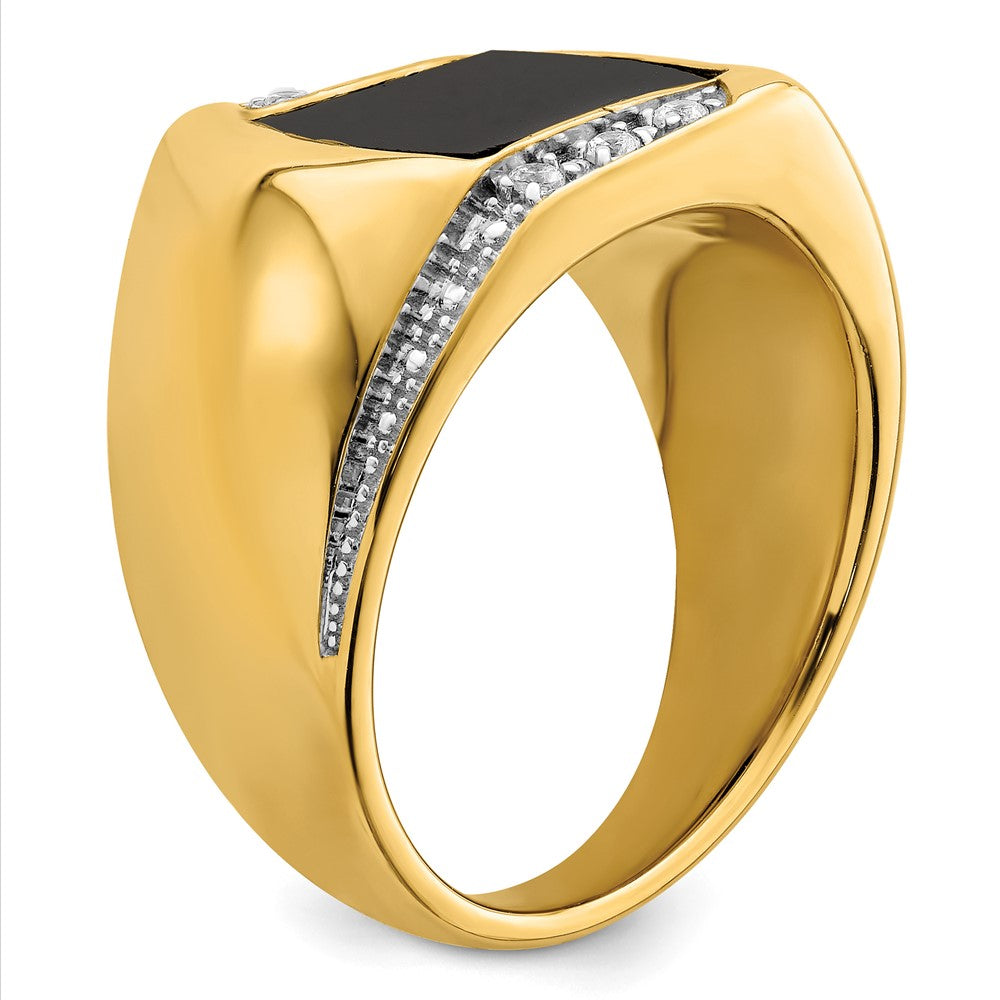 Onyx and Diamond Mens Ring - WBC