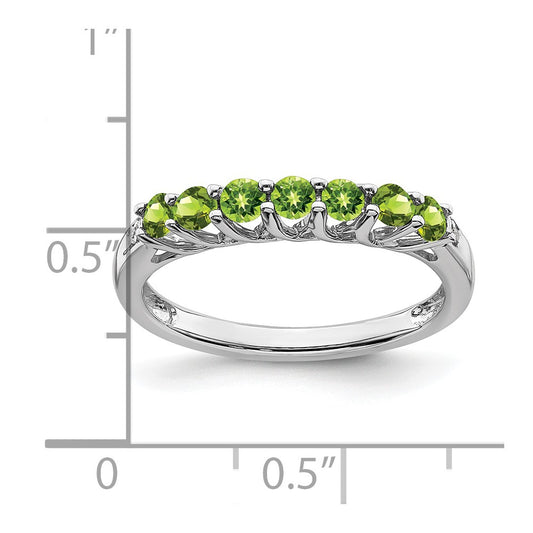 August/ Peridot and Diamond 7-stone Ring - WBC