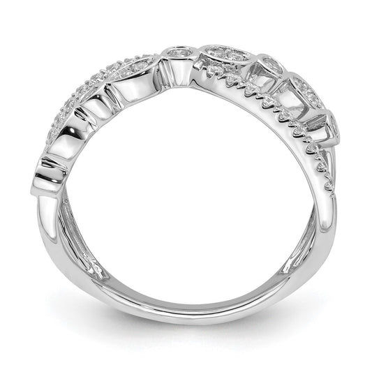 Polished 1/3 carat Diamond Criss Cross Ring - WBC