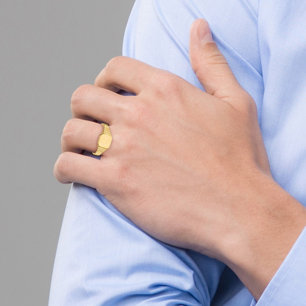 Closed Back Baby Square Signet Ring - WBC