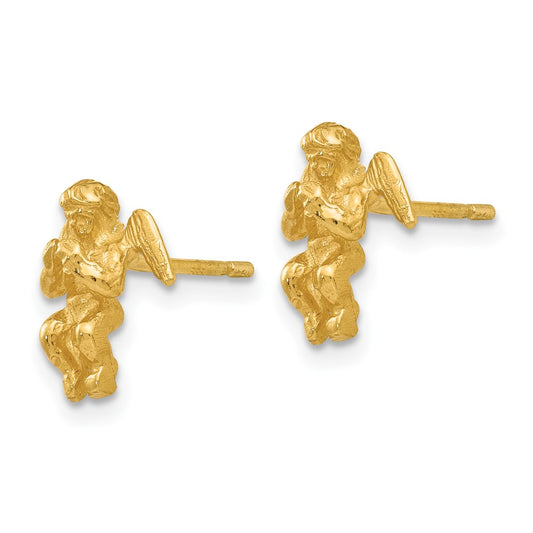 Polished Diamond-Cut Angel Post Earrings - WBC