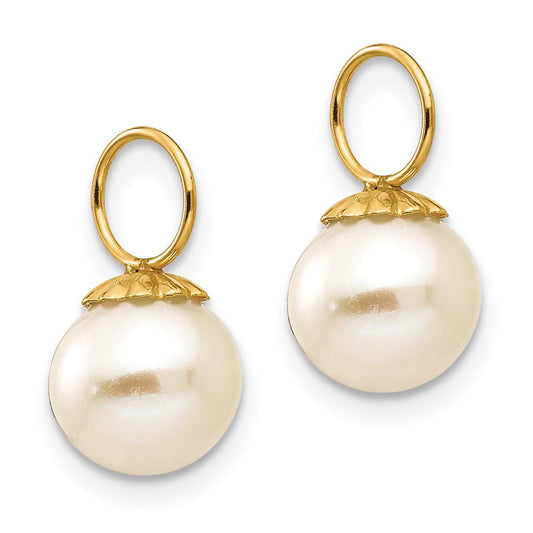Madi K Freshwater Cultured Pearl Hoop Enhancers - WBC