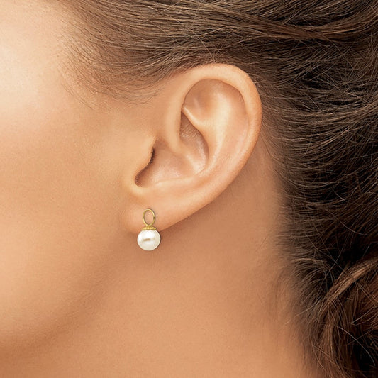 Madi K 14K Gold Freshwater Cultured Pearl Hoop Enhancers, 5mm