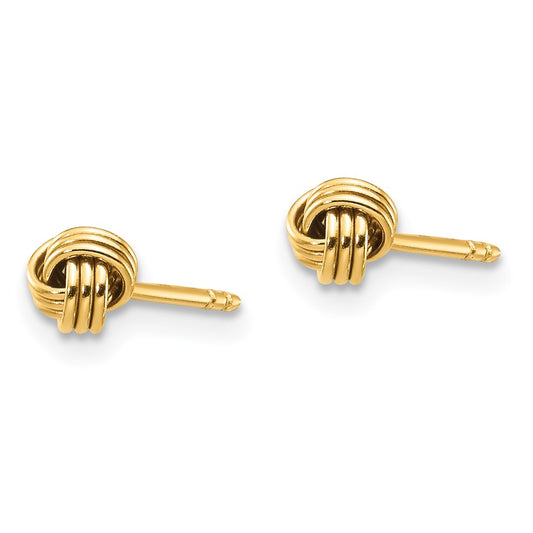 Madi K Polished Love Knot Childrens Post Earrings - WBC