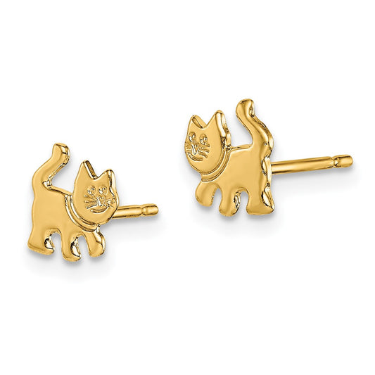 Madi K Kitten Childrens Post Earrings - WBC