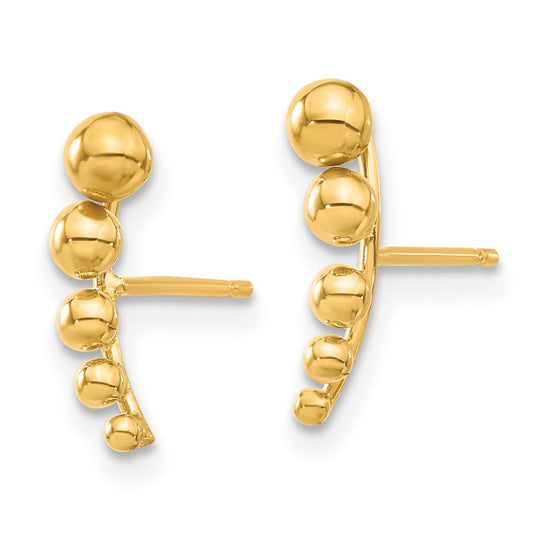 Madi K Graduated Ball Post Earrings - WBC