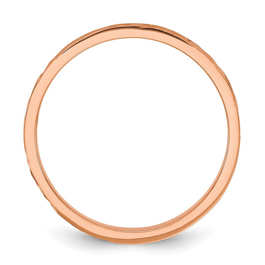 Madi K Diamond-cut Design Flat Band Baby / Children's Ring - WBC