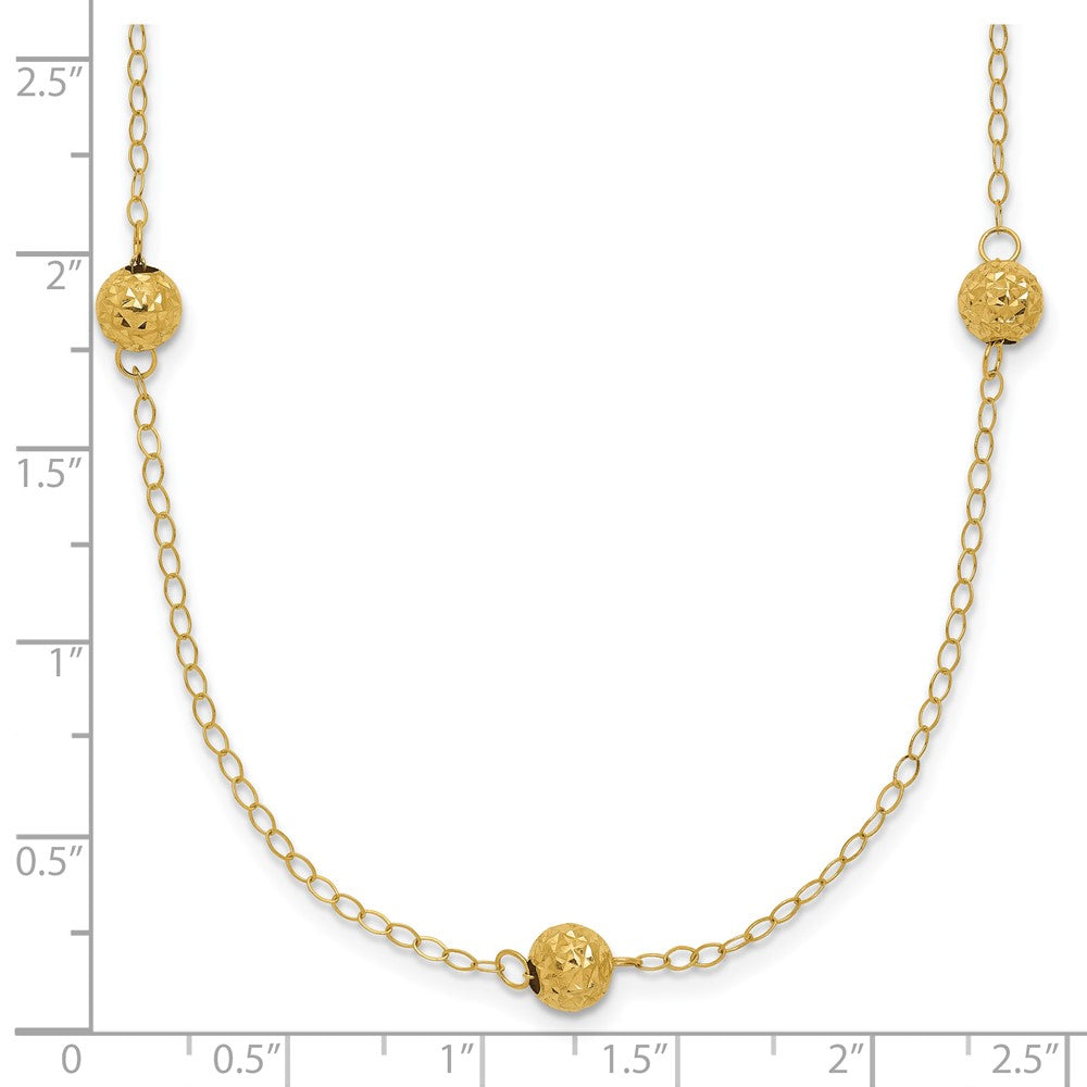 Polished Textured Beads 7-Station Necklace - WBC