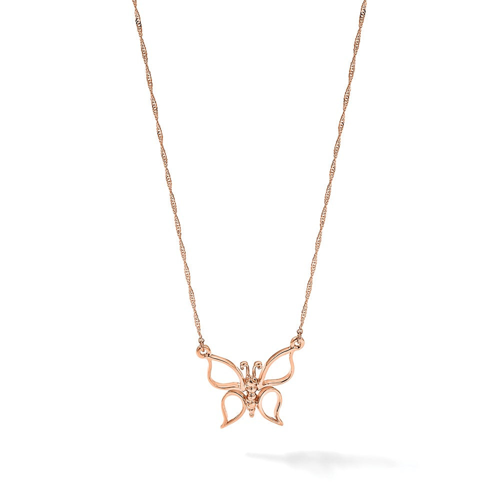 Polished Open Butterfly Necklace - WBC