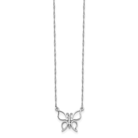 Polished Open Butterfly Necklace - WBC