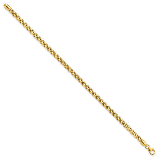 Polished Fancy Wheat Link Bracelet - WBC