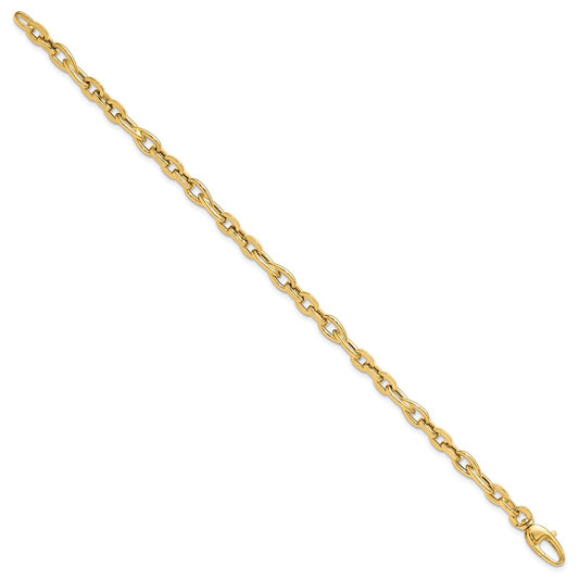 Polished Fancy Cable Link Bracelet - WBC