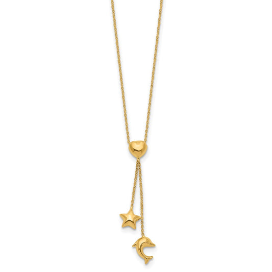 Heart, Star & Dolphin Y-Necklace - WBC
