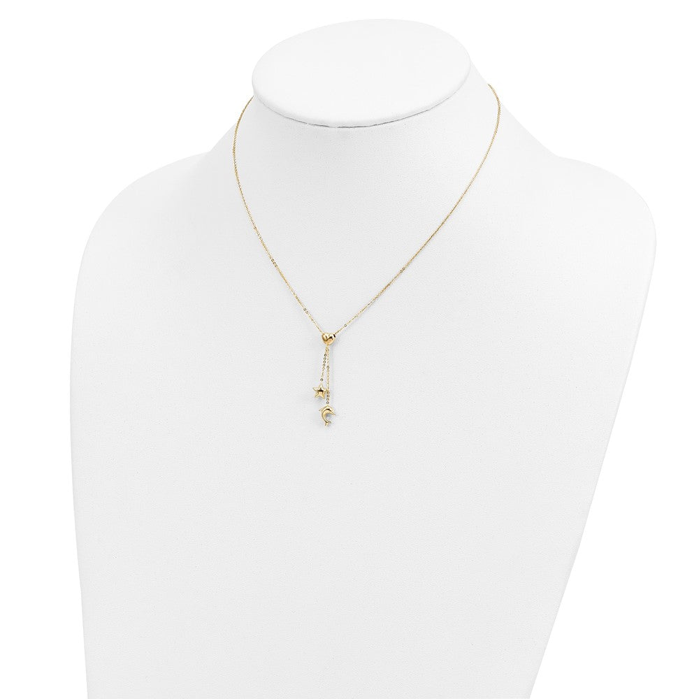 Heart, Star & Dolphin Y-Necklace - WBC