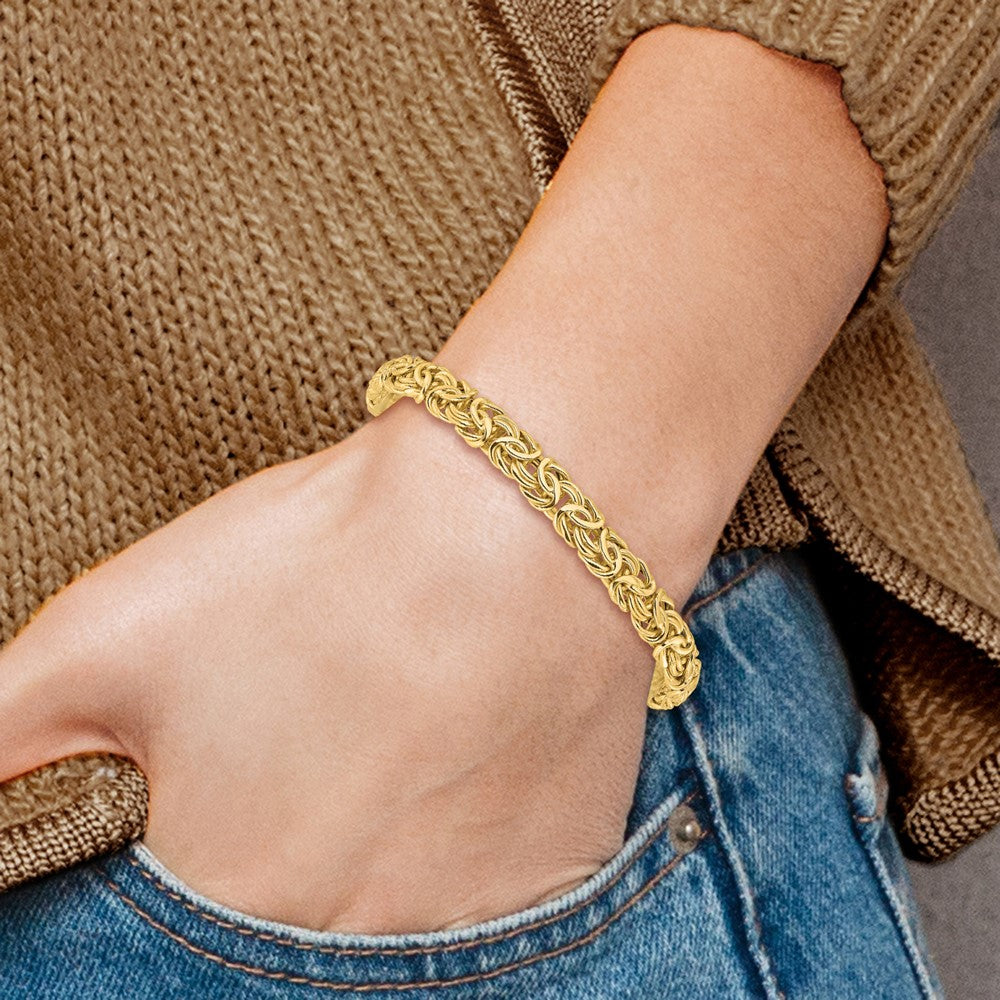 Polished Fancy Byzantine Link Bracelet - WBC