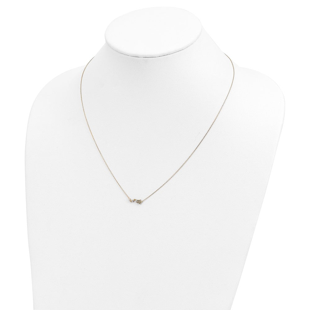 Diamond-Cut Star CZ with 2IN EXT Necklace - WBC