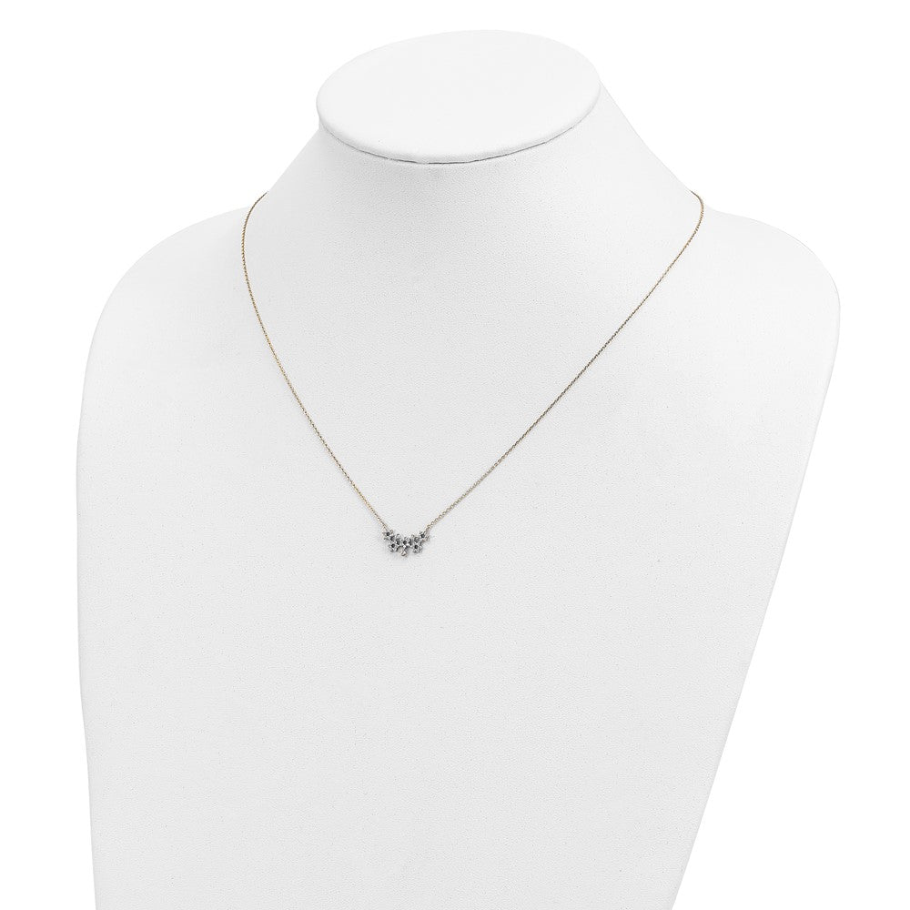 CZ Cluster with 2IN EXT Necklace - WBC