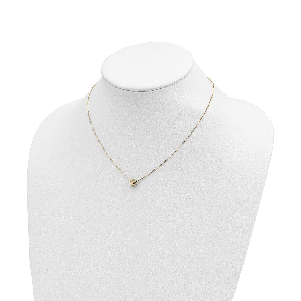 Polished Puffed Sun Necklace - WBC