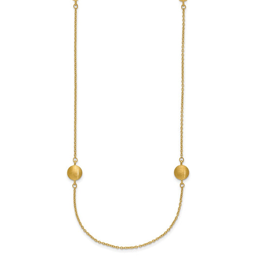 Brushed and Polished 8 Station Fancy 36in Necklace - WBC