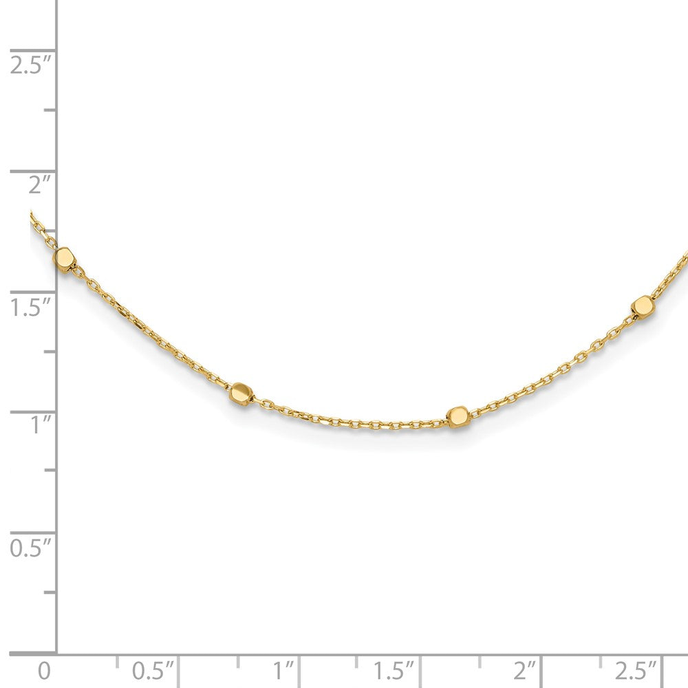 Polished Cube Stations Necklace Plus Extender - WBC