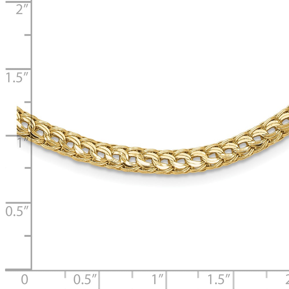 Polished Fancy Diamond-cut Link Necklace - WBC