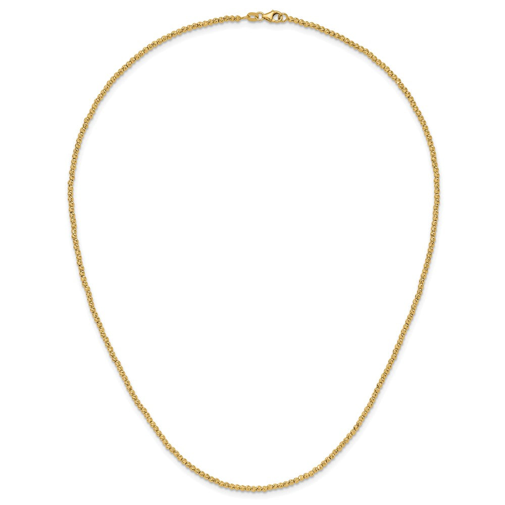 Polished and Diamond-cut Round Beaded Necklace - WBC
