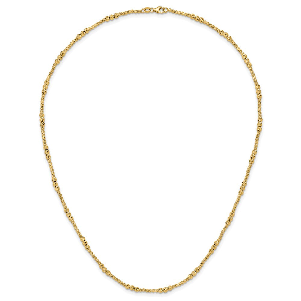 Diamond-cut Beaded Necklace - WBC